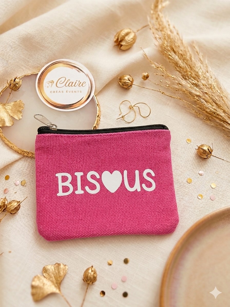 Porte monnaie « Bisous »