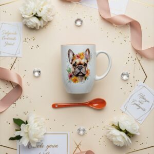 Tasse avec cuillère Bouledogue