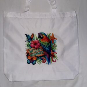 Tote bag grand perroquet