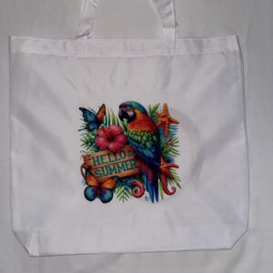 Tote bag grand perroquet