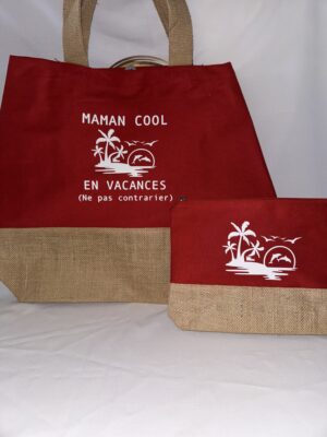 Sac avec pochette "Maman cool"