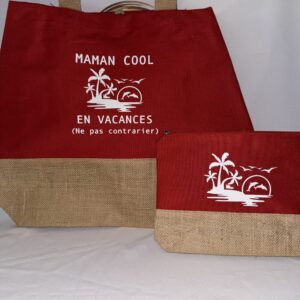 Sac avec pochette "Maman cool"