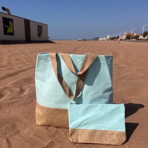 sac cabas unique avec pochette assortie personnalisable