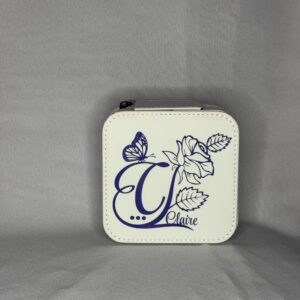 Boîte à bijoux blanche personnalisable – photo ou image| Cadeau personnalisé