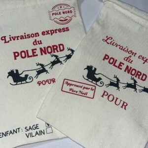 Sac Hotte du Père Noël - Personnalisable avec Prénom