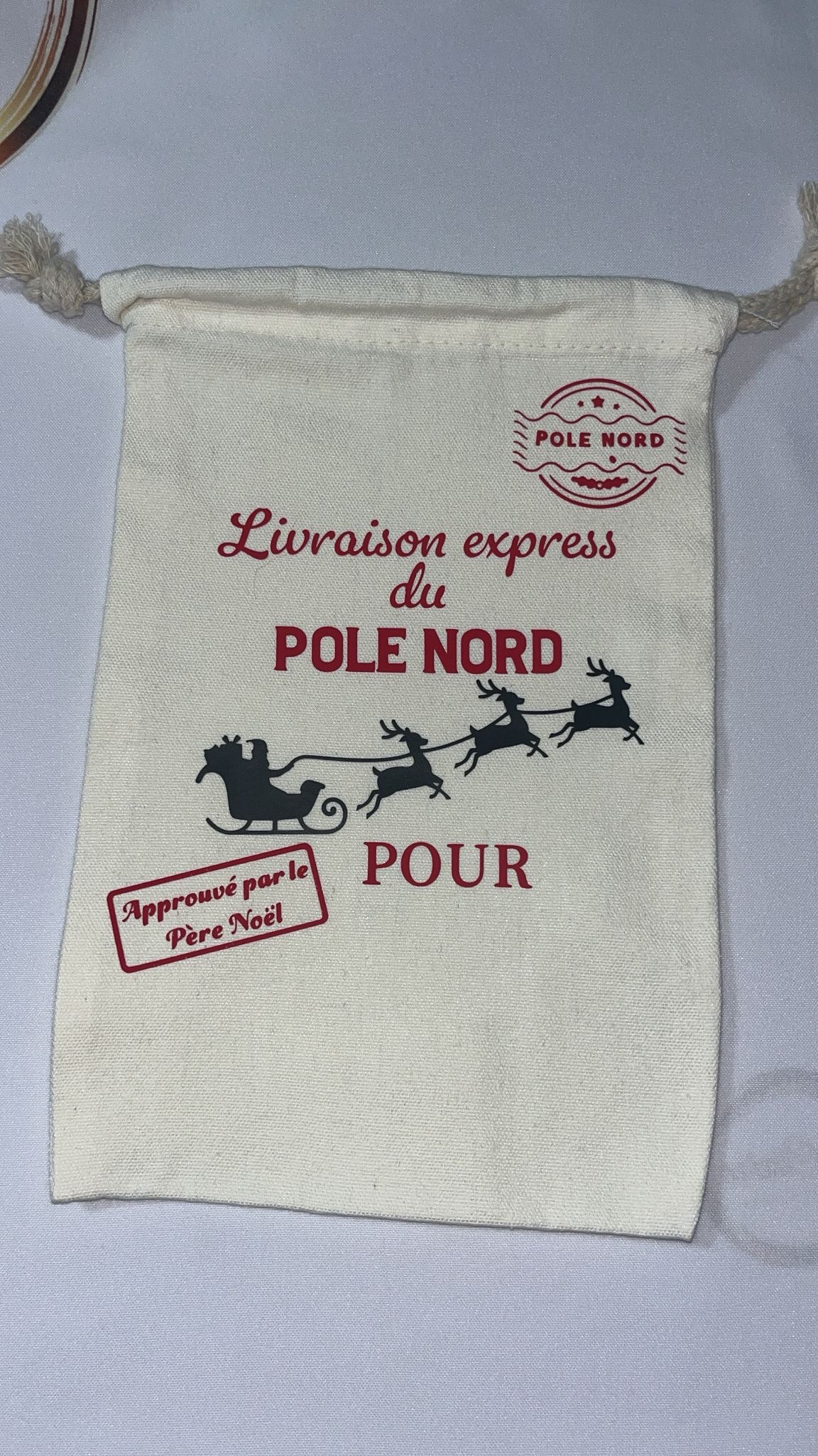 Sac Hotte du Père Noël - Personnalisable avec Prénom – Image 2