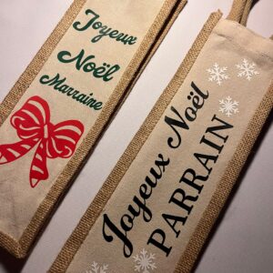 Sac bouteille personnalisé - édition Noël