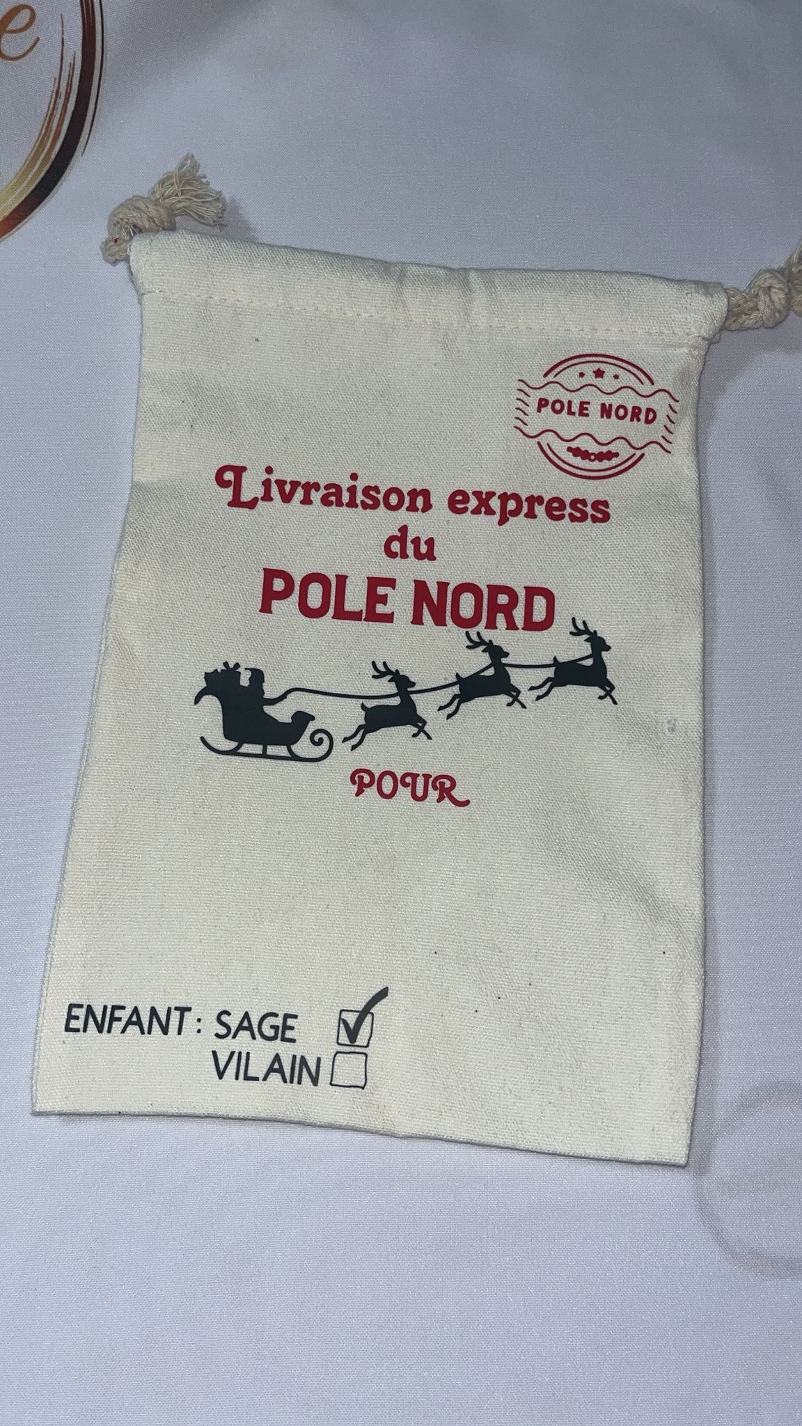 Sac Hotte du Père Noël - Personnalisable avec Prénom – Image 3