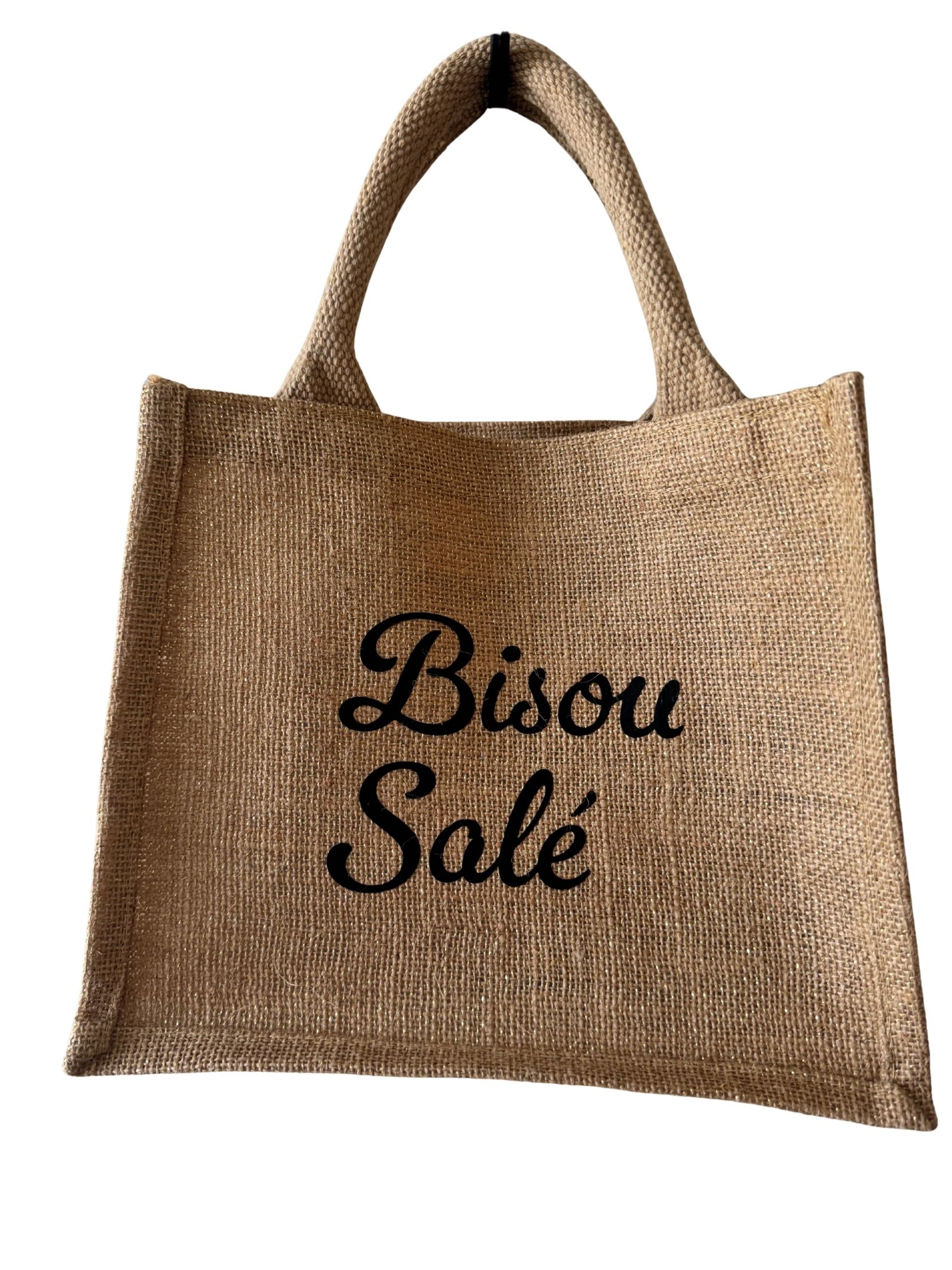Sac scintillant en jute Bisou salé – Image 2