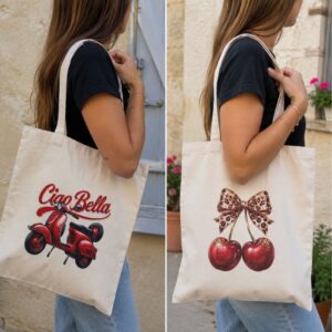 Tote bag épais – Ciao Bella ou Cerises